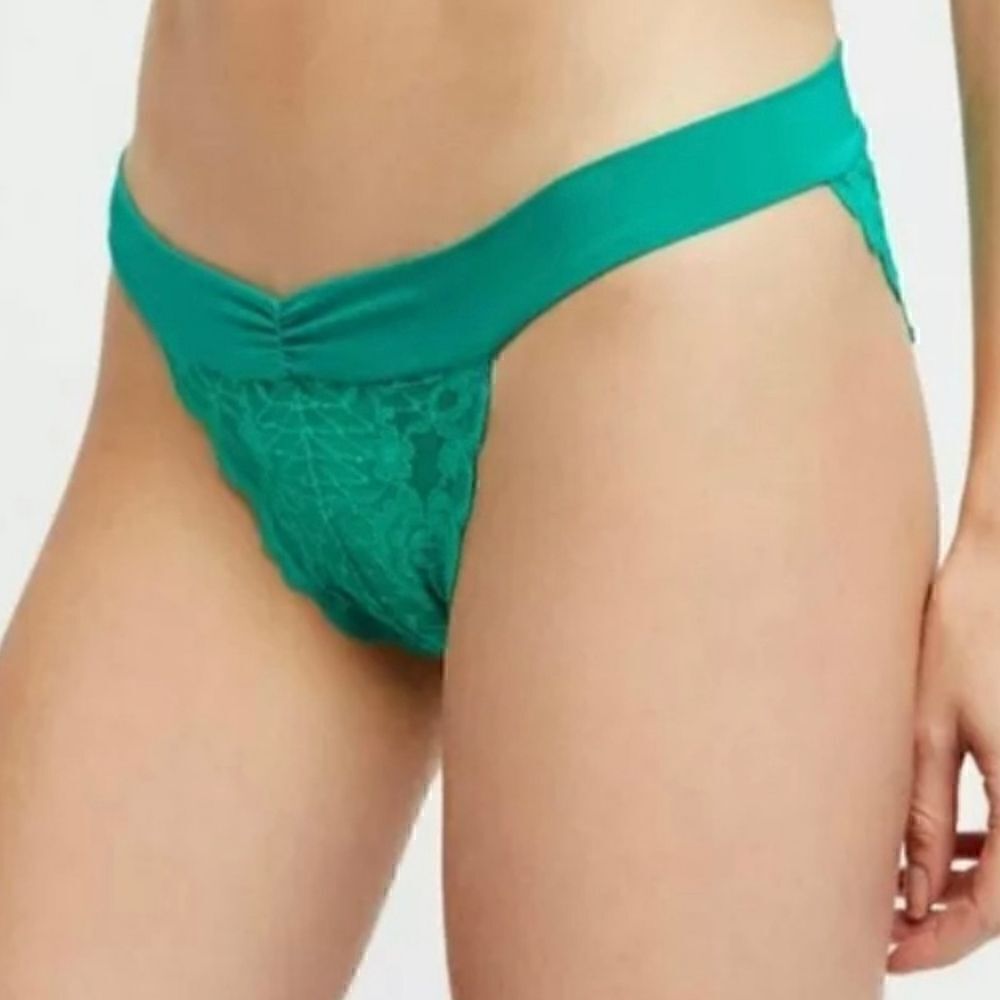 Free People Undie Essential Lace Washed Emerald XS
